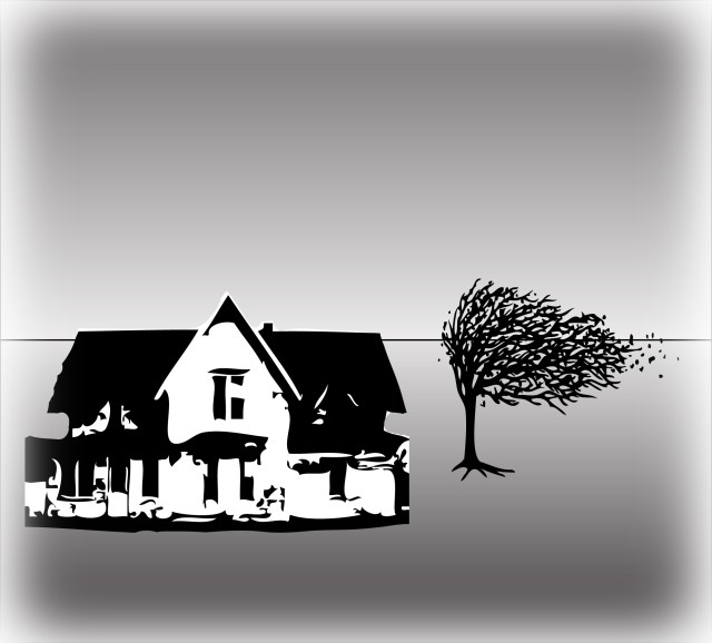 Farmhouse and Tree
